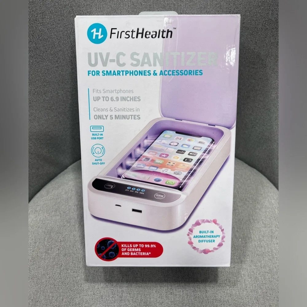 First Health UV Light Sanitizer, |Sterilizer Box for Smartphones, accessories
